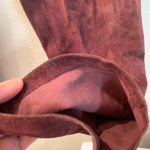 St John's Bay washable suede pants size 10 cranberry pre owned excellent cond - Picture 3 of 9